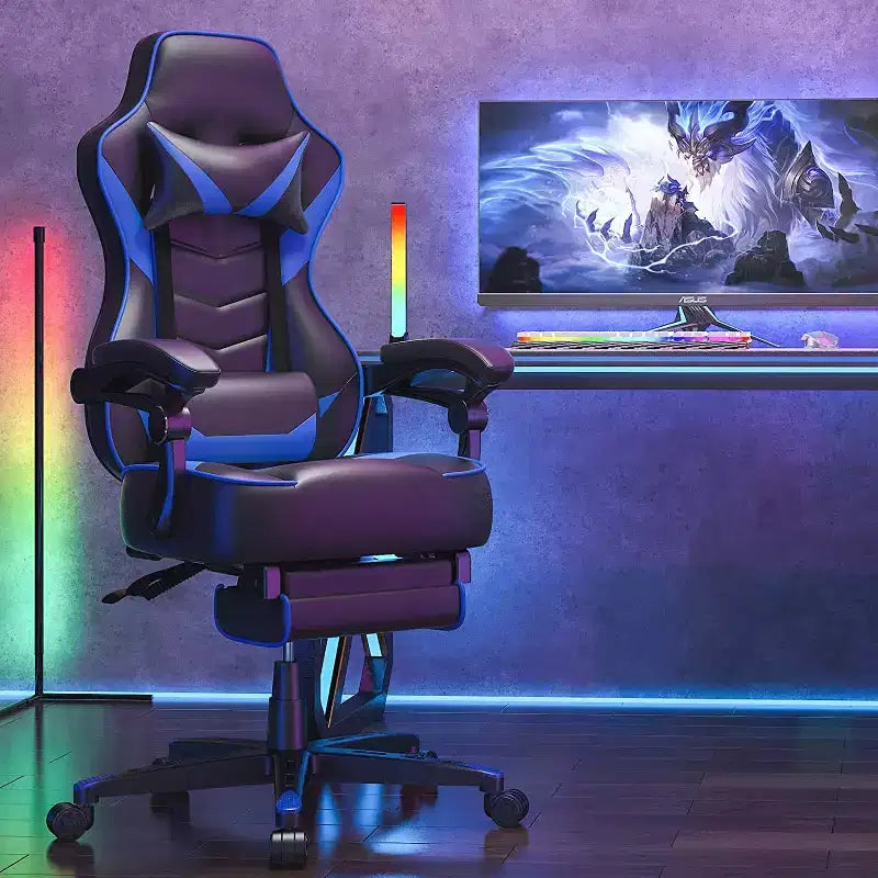 Chaise de jeu avec repose-pieds et support lombaire