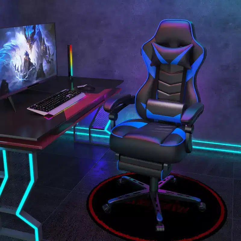 Chaise de jeu avec repose-pieds et support lombaire