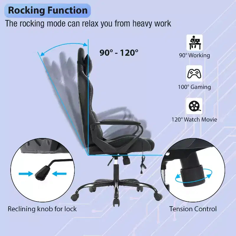 Chaise de bureau de massage Gaming Chiar confortable et élégante