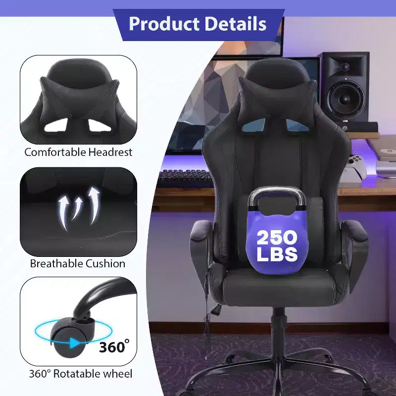 Chaise de bureau de massage Gaming Chiar confortable et élégante