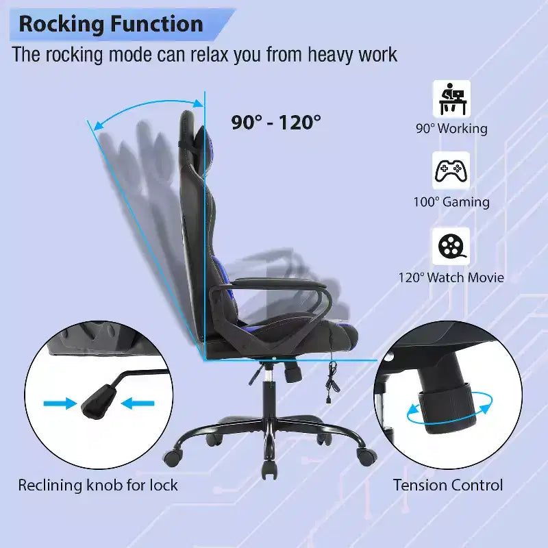 Chaise de bureau de massage Gaming Chiar confortable et élégante