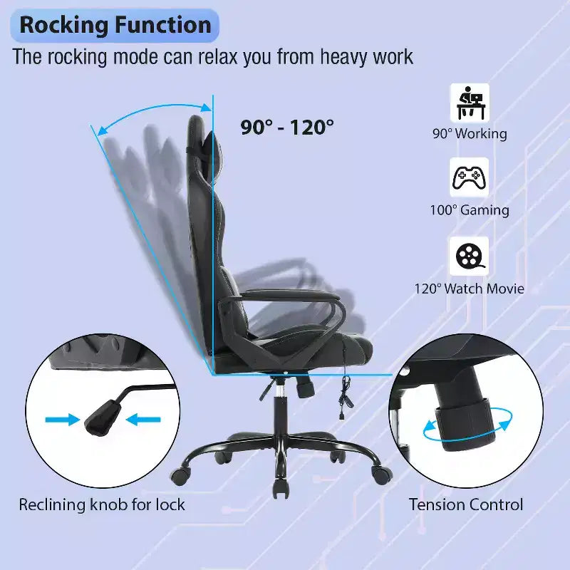 Chaise de bureau de massage Gaming Chiar confortable et élégante