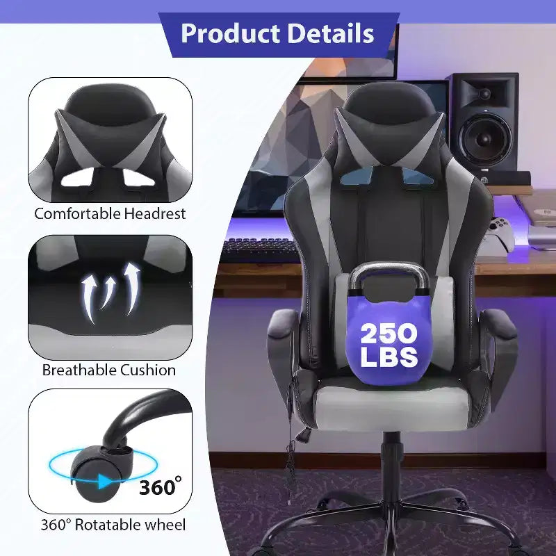 Chaise de bureau de massage Gaming Chiar confortable et élégante