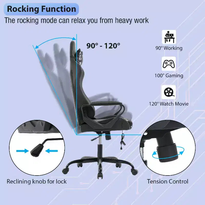 Chaise de bureau de massage Gaming Chiar confortable et élégante