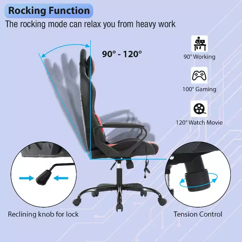 Chaise de bureau de massage Gaming Chiar confortable et élégante