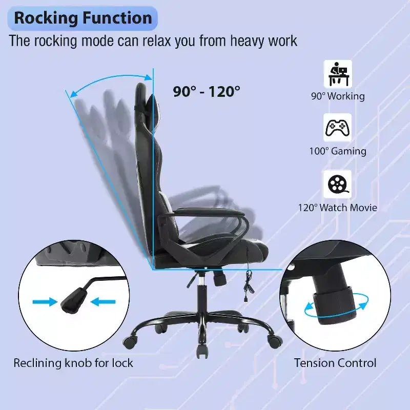 Chaise de bureau de massage Gaming Chiar confortable et élégante