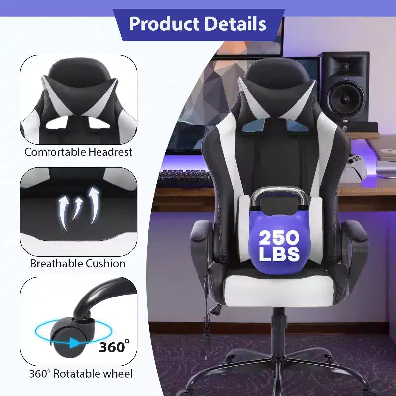 Chaise de bureau de massage Gaming Chiar confortable et élégante