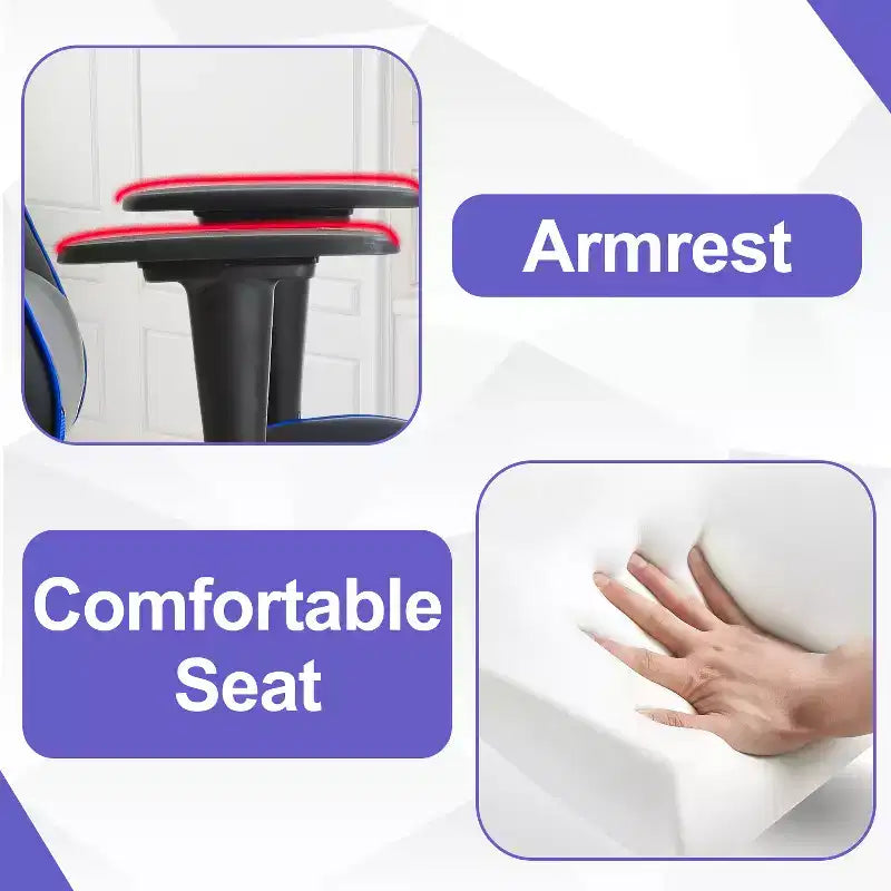 Chaise Gaming Fauteuil Gamer avec Support Lombaire