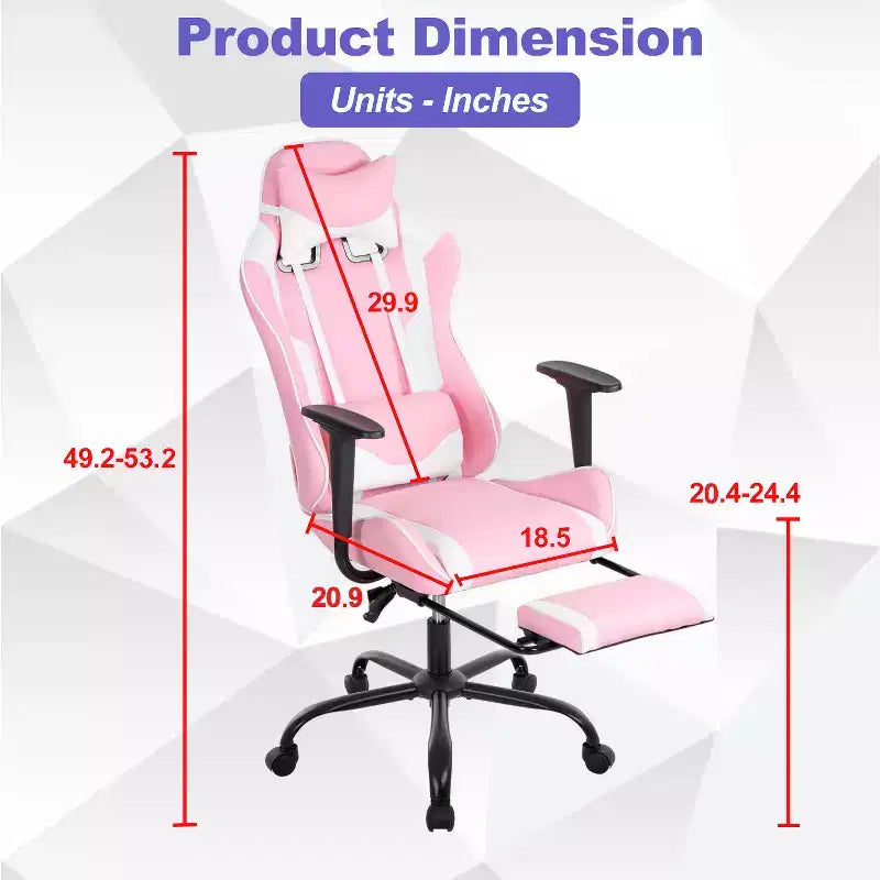 Chaise Gaming Fauteuil Gamer avec Support Lombaire