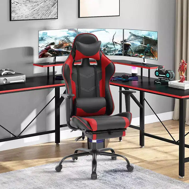 Chaise Gaming Fauteuil Gamer avec Support Lombaire