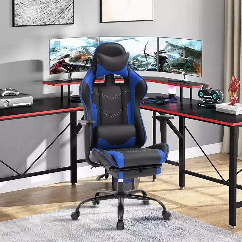 Chaise Gaming Fauteuil Gamer avec Support Lombaire
