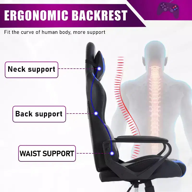 Chaise de bureau gamer Fauteuil de bureau Chaise d'ordinateur