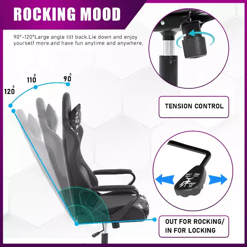 Chaise de bureau gamer Fauteuil de bureau Chaise d'ordinateur