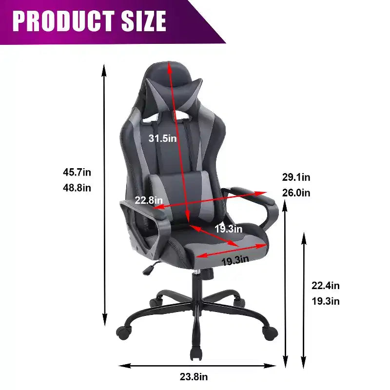 Chaise de bureau gamer Fauteuil de bureau Chaise d'ordinateur