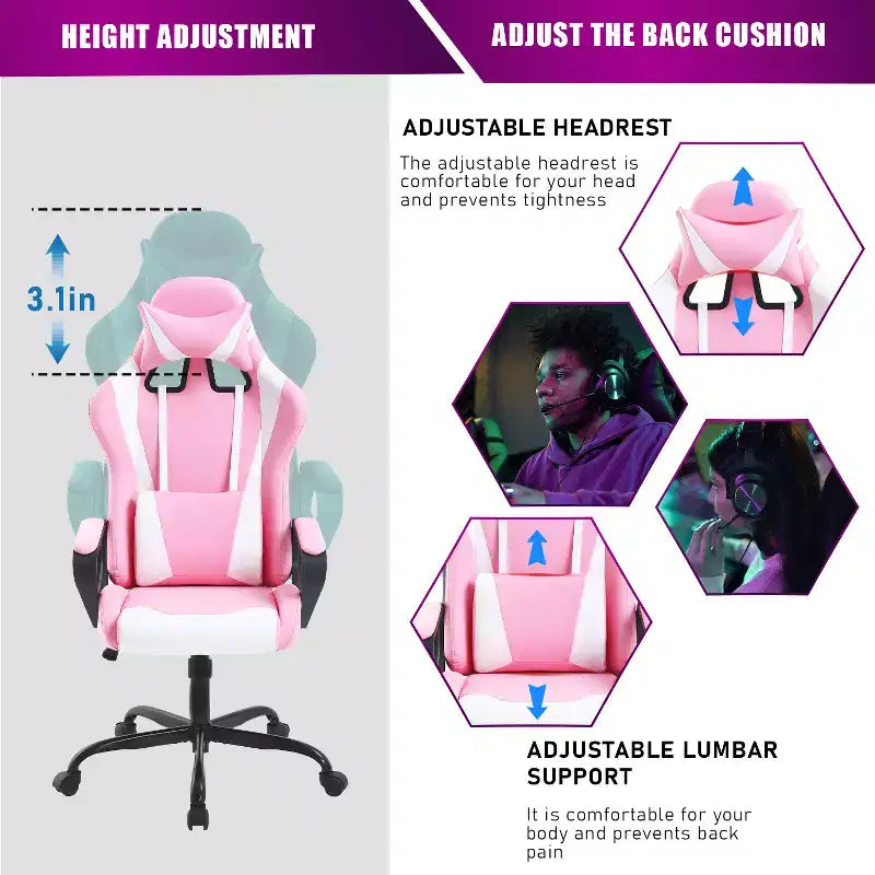 Chaise de bureau gamer Fauteuil de bureau Chaise d'ordinateur