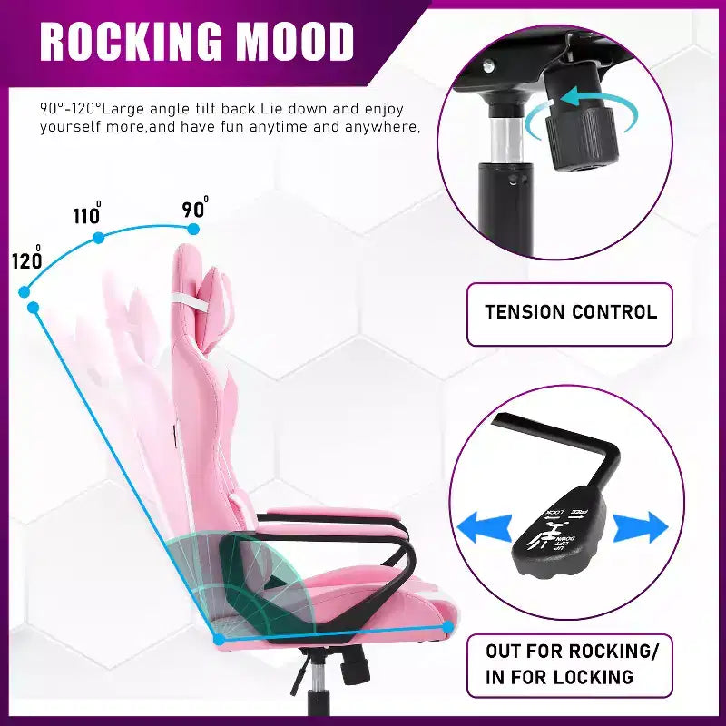 Chaise de bureau gamer Fauteuil de bureau Chaise d'ordinateur