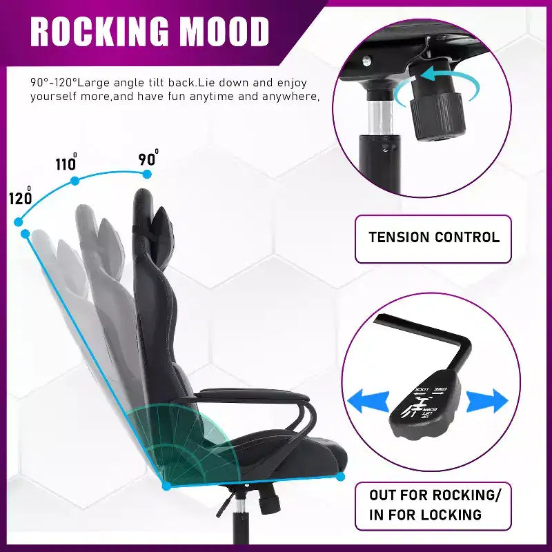 Chaise de bureau gamer Fauteuil de bureau Chaise d'ordinateur