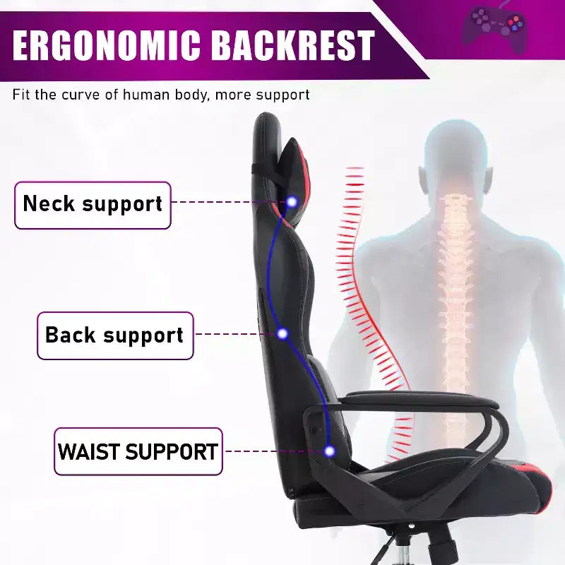 Chaise de bureau gamer Fauteuil de bureau Chaise d'ordinateur