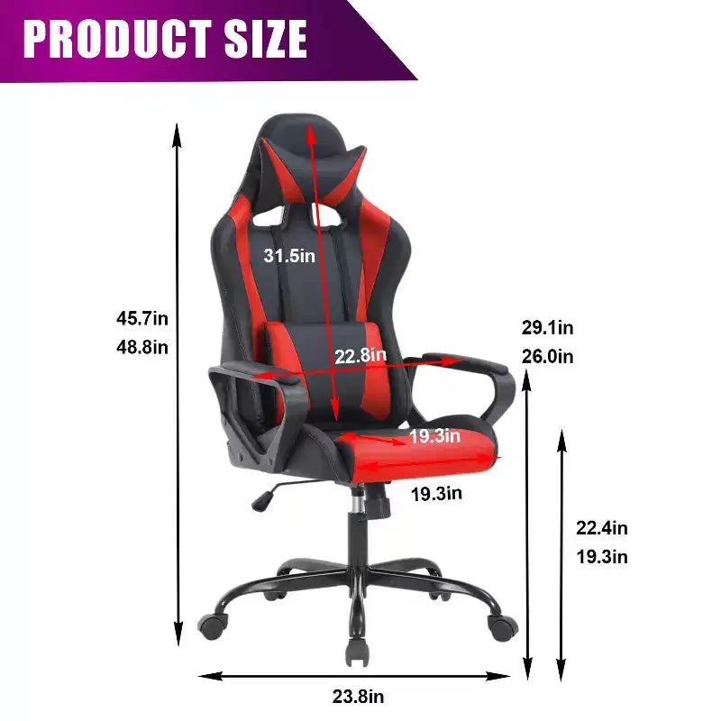 Chaise de bureau gamer Fauteuil de bureau Chaise d'ordinateur
