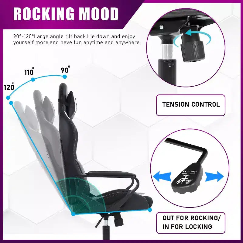 Chaise de bureau gamer Fauteuil de bureau Chaise d'ordinateur