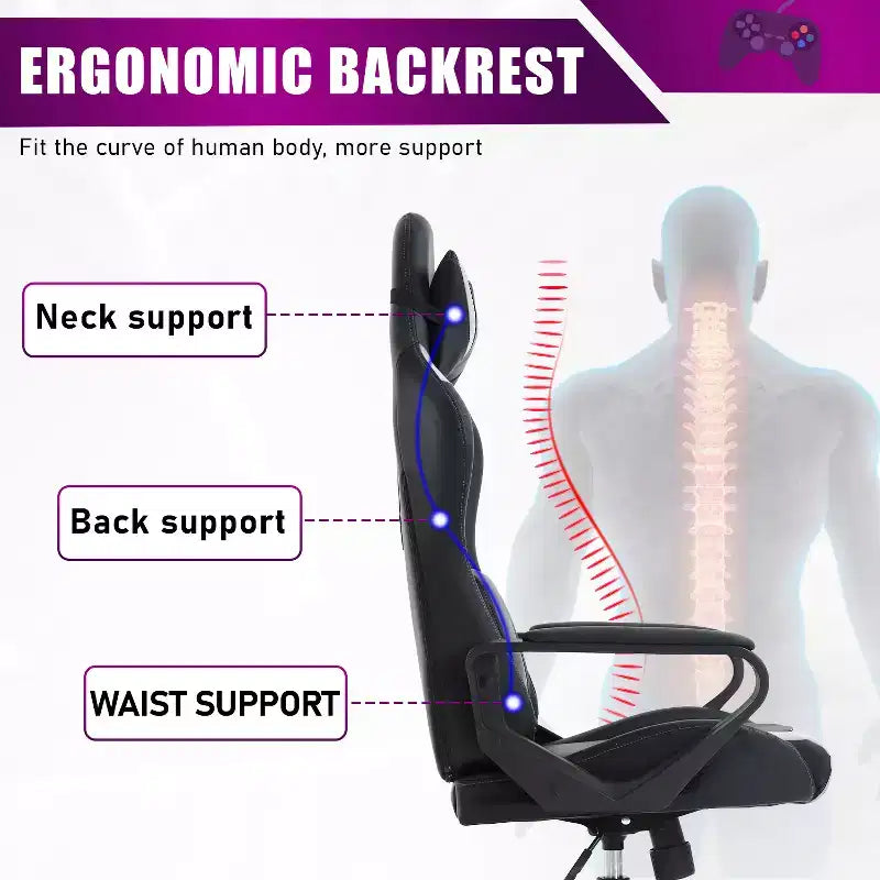 Chaise de bureau gamer Fauteuil de bureau Chaise d'ordinateur
