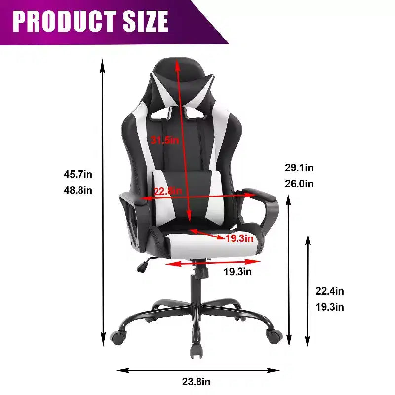 Chaise de bureau gamer Fauteuil de bureau Chaise d'ordinateur