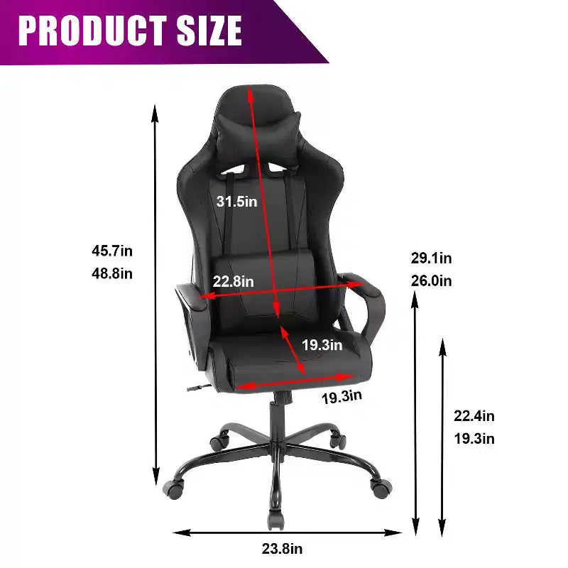 Chaise de bureau gamer Fauteuil de bureau Chaise d'ordinateur