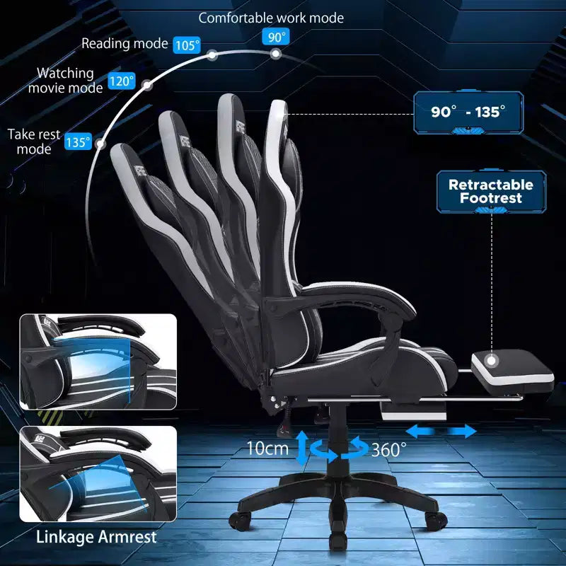 Fauteuil de gaming et massage très grand modèle