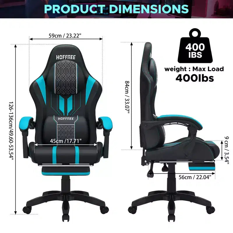 Fauteuil de gaming et massage très grand modèle