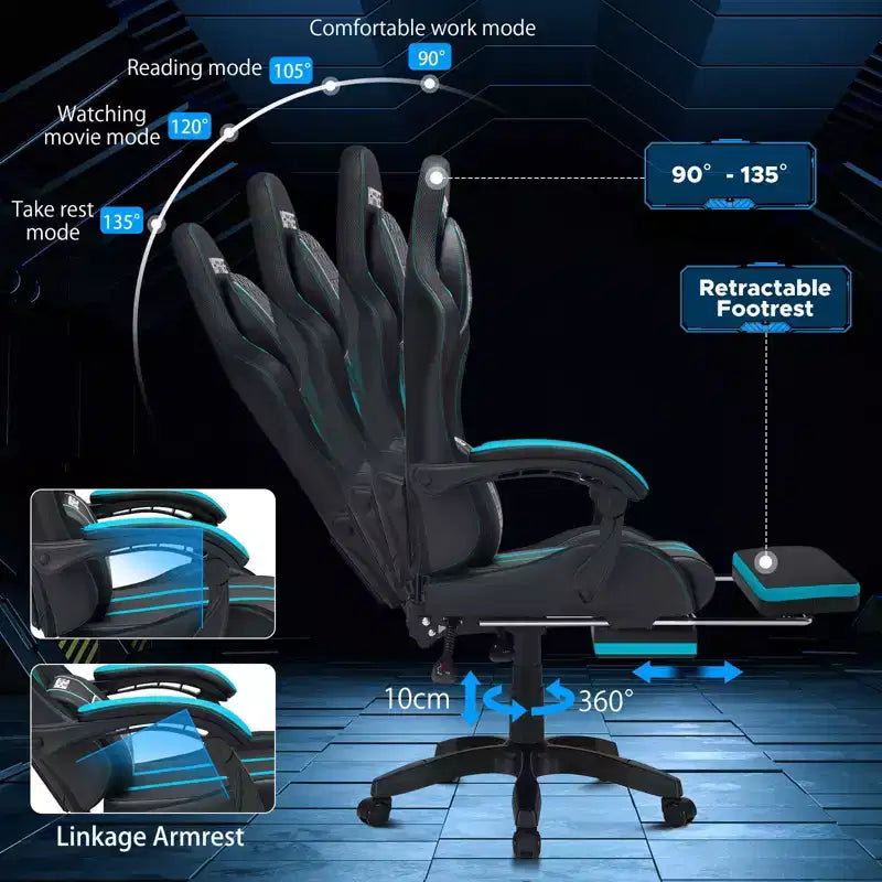 Fauteuil de gaming et massage très grand modèle