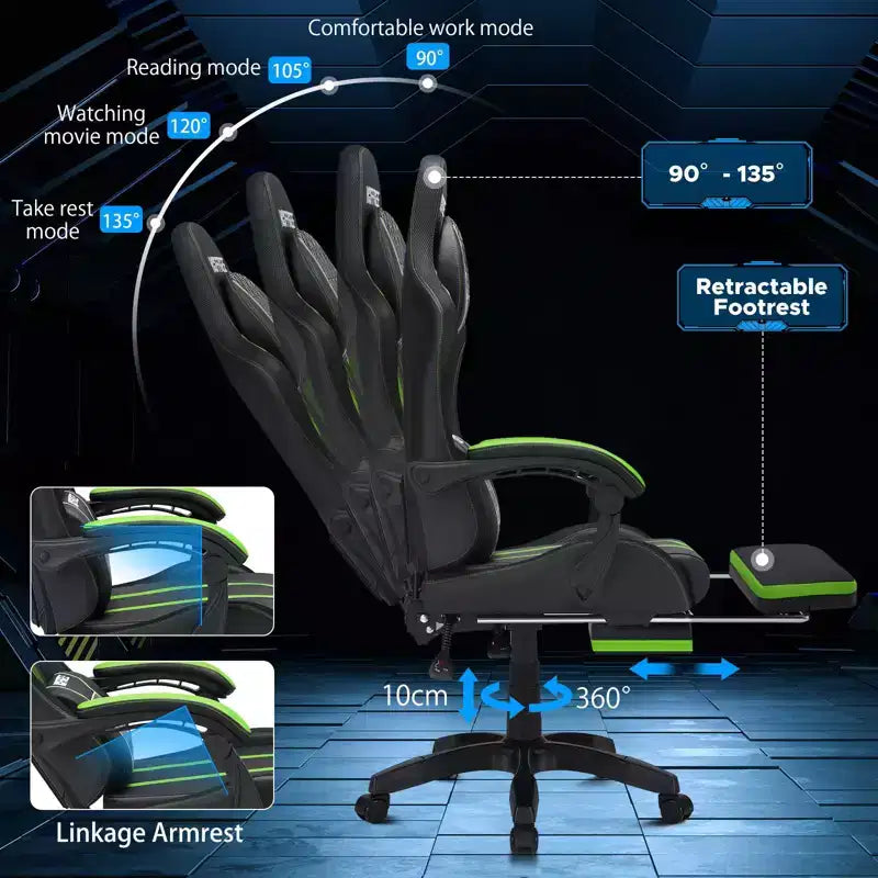 Fauteuil de gaming et massage très grand modèle