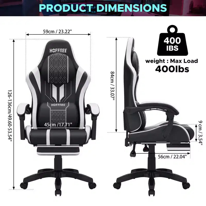 Fauteuil de gaming et massage très grand modèle