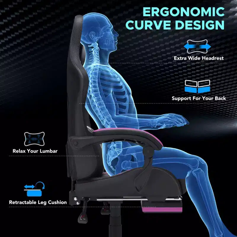 Fauteuil de gaming et massage très grand modèle