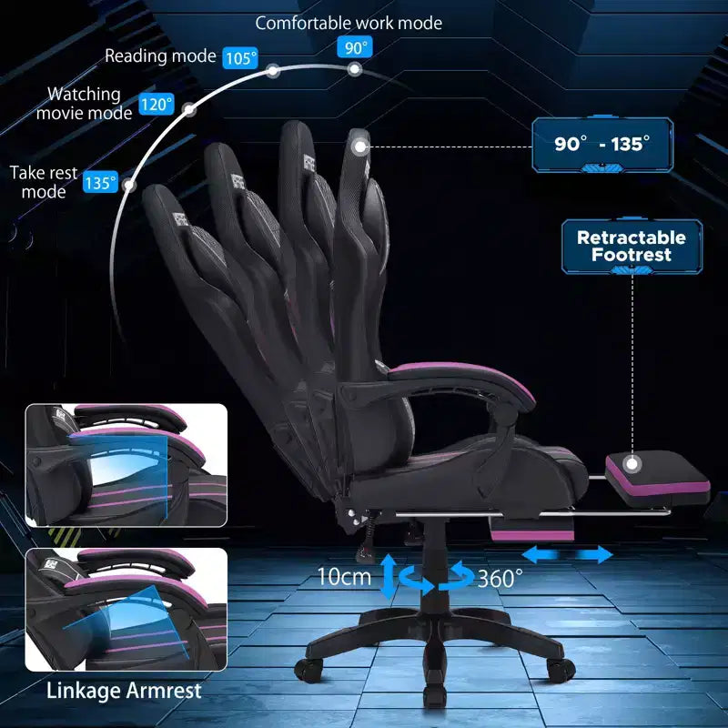 Fauteuil de gaming et massage très grand modèle