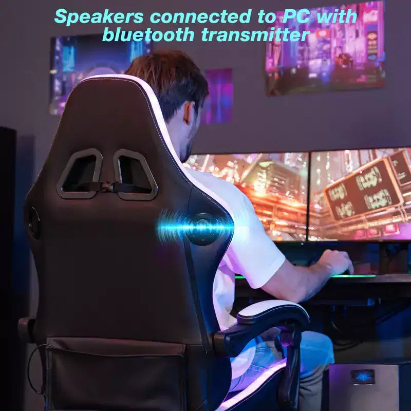 Fauteuil de bureau gaming ergonomique massant XL