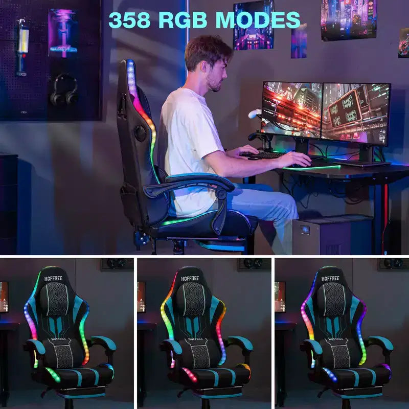Fauteuil de bureau gaming ergonomique massant XL