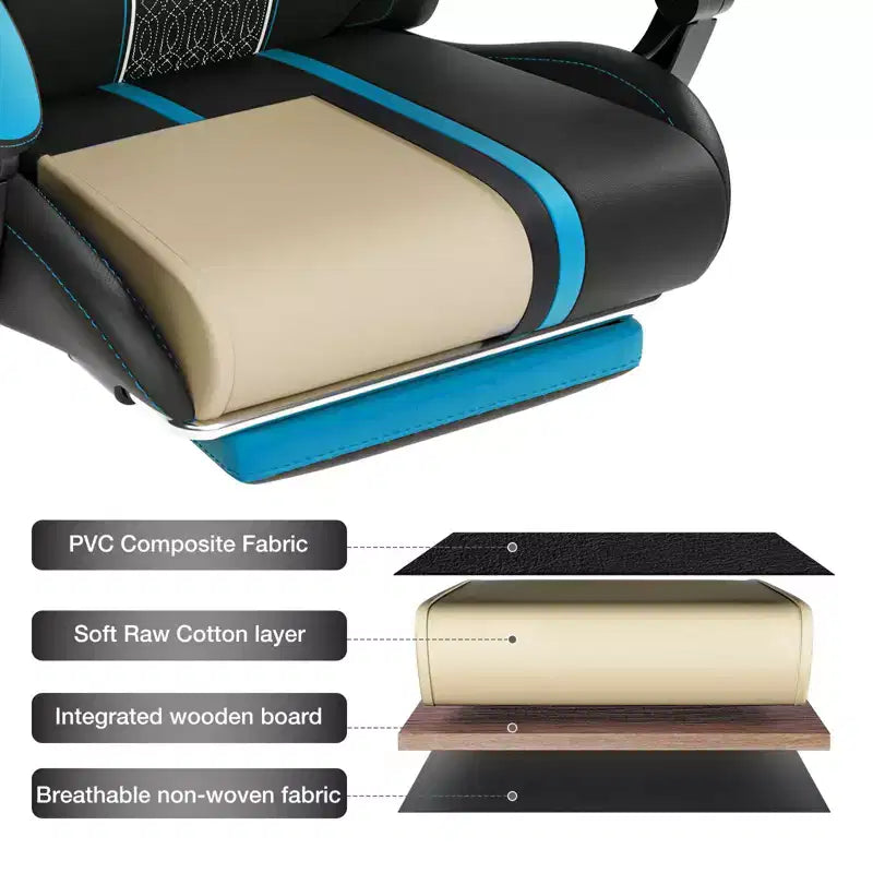 Fauteuil de bureau gaming ergonomique massant XL