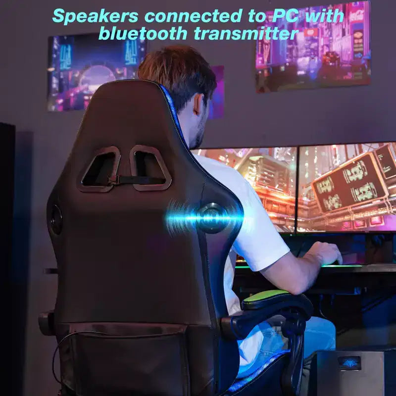 Fauteuil de bureau gaming ergonomique massant XL