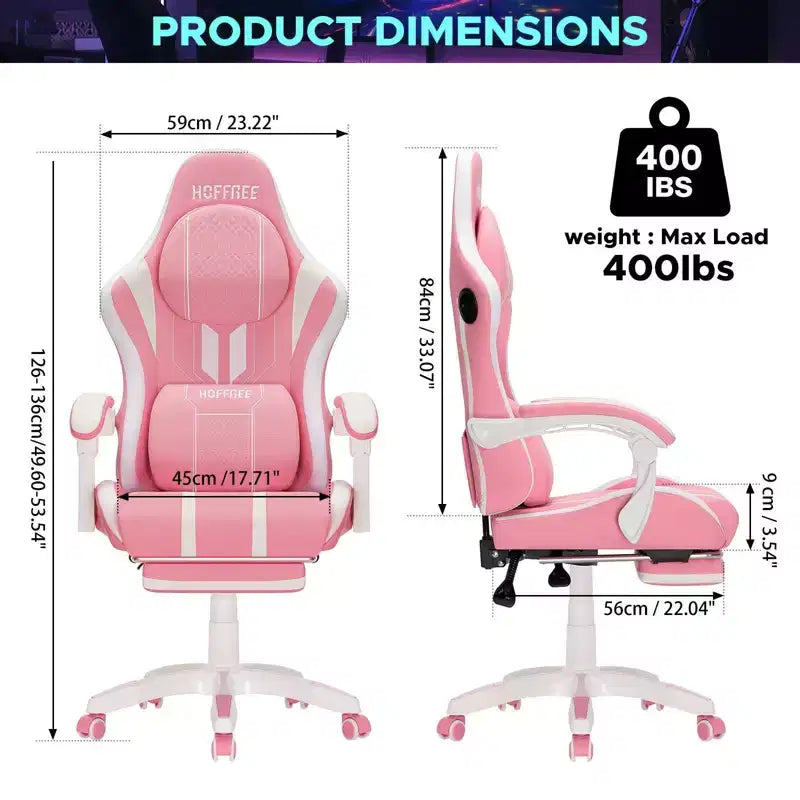Fauteuil de bureau gaming ergonomique massant XL