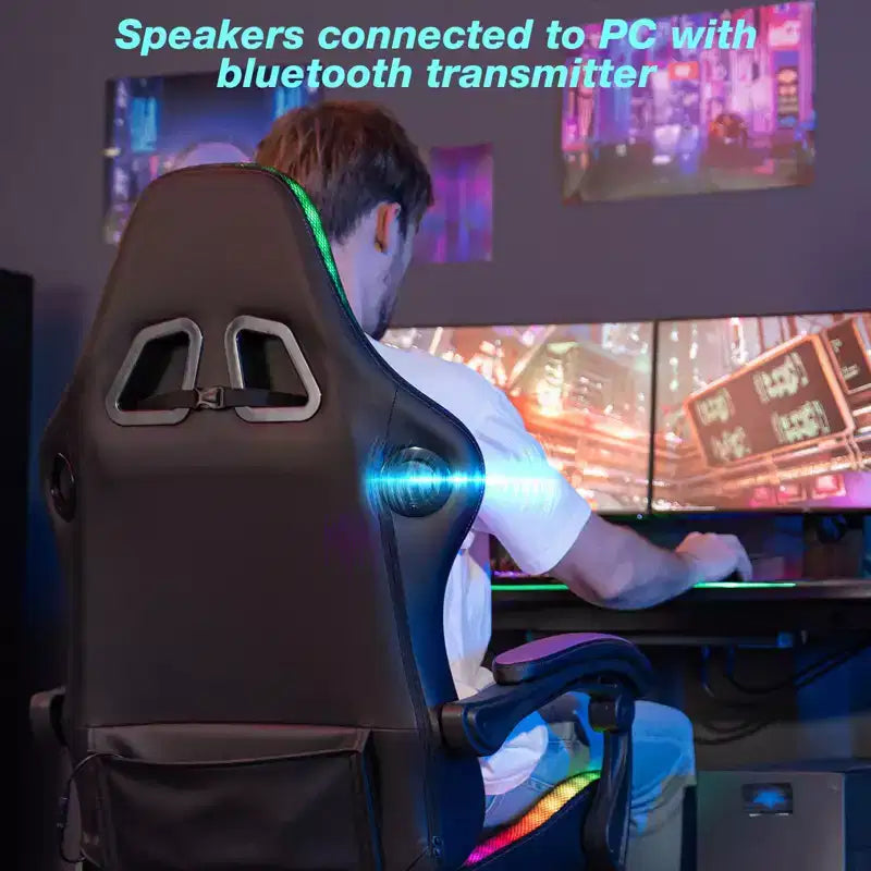 Fauteuil de bureau gaming ergonomique massant XL