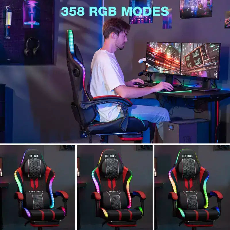 Fauteuil de bureau gaming ergonomique massant XL