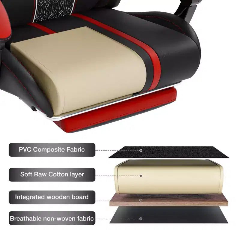 Fauteuil de bureau gaming ergonomique massant XL