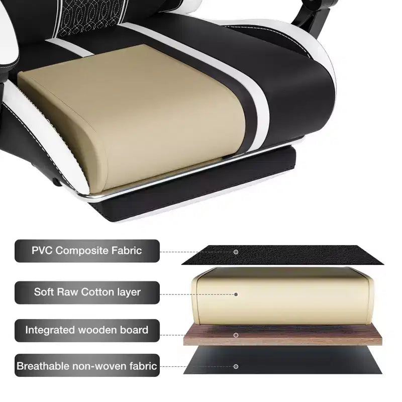 Fauteuil de bureau gaming ergonomique massant XL
