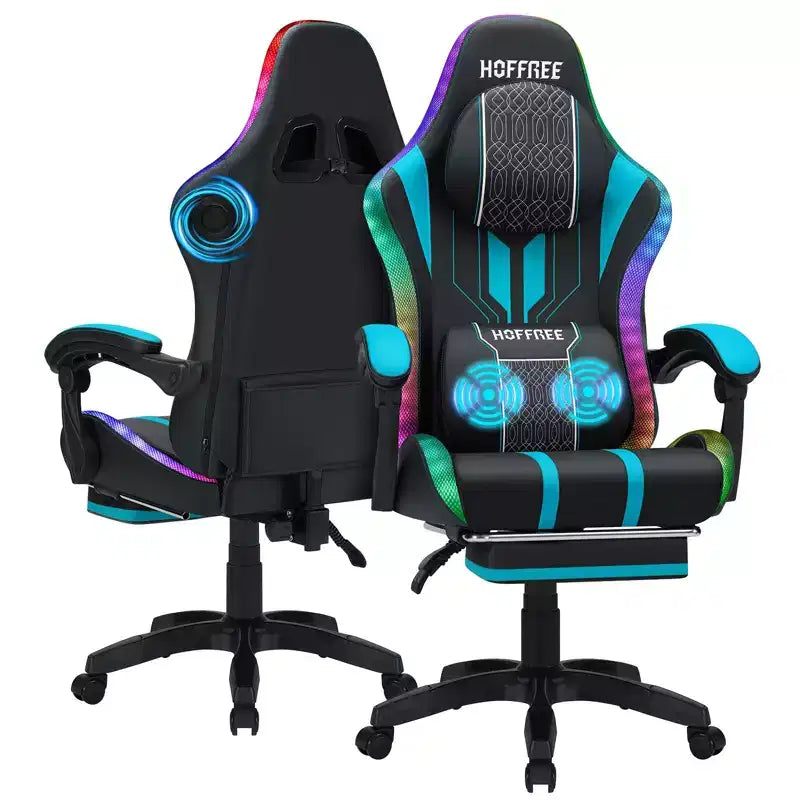 Fauteuil de bureau gaming ergonomique massant XL