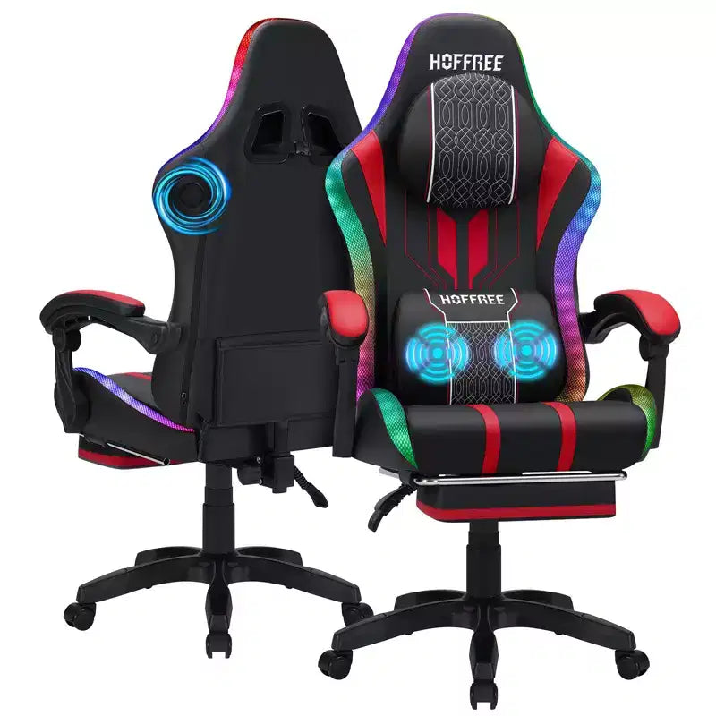 Fauteuil de bureau gaming ergonomique massant XL
