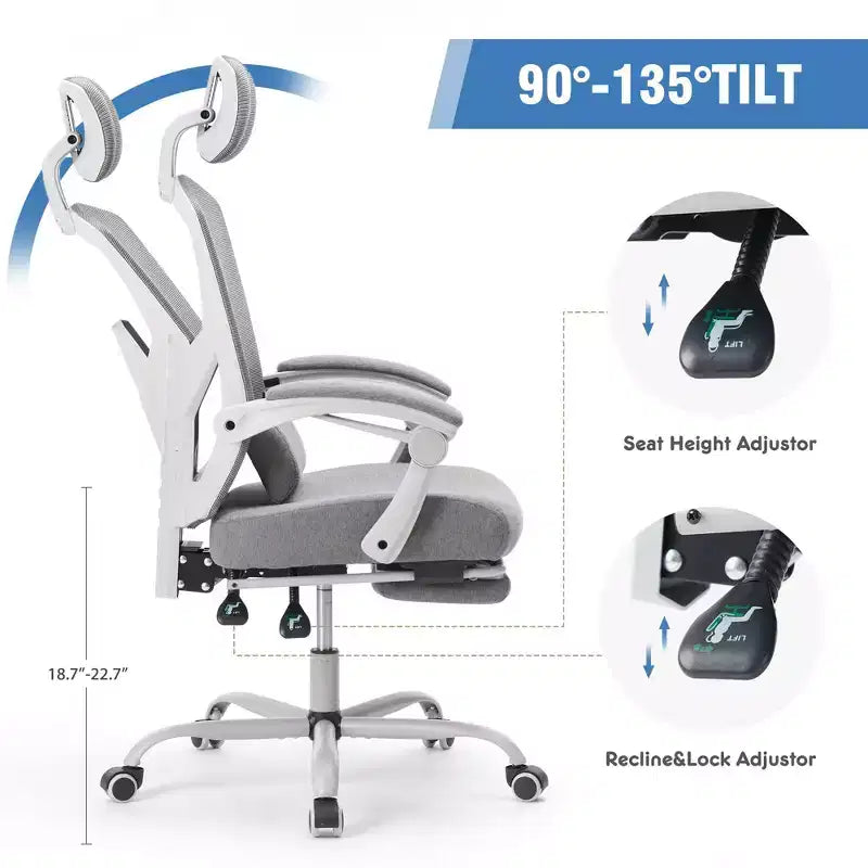 Chaise de jeu ergonomique en maille