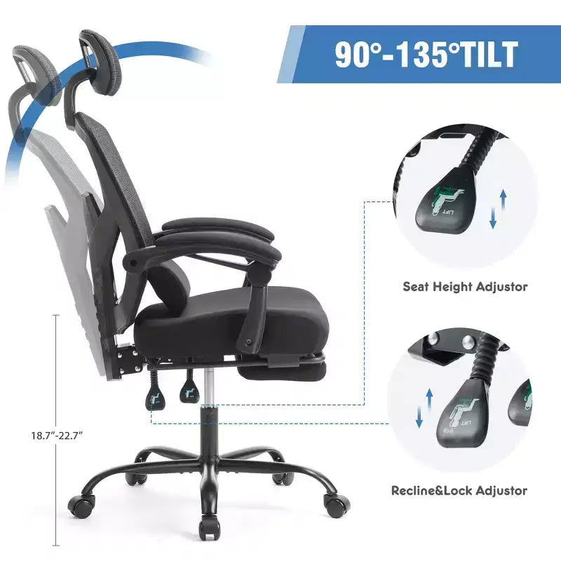Chaise de jeu ergonomique en maille