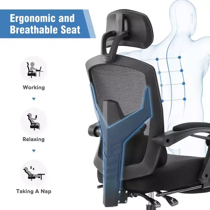 Chaise de jeu ergonomique en maille