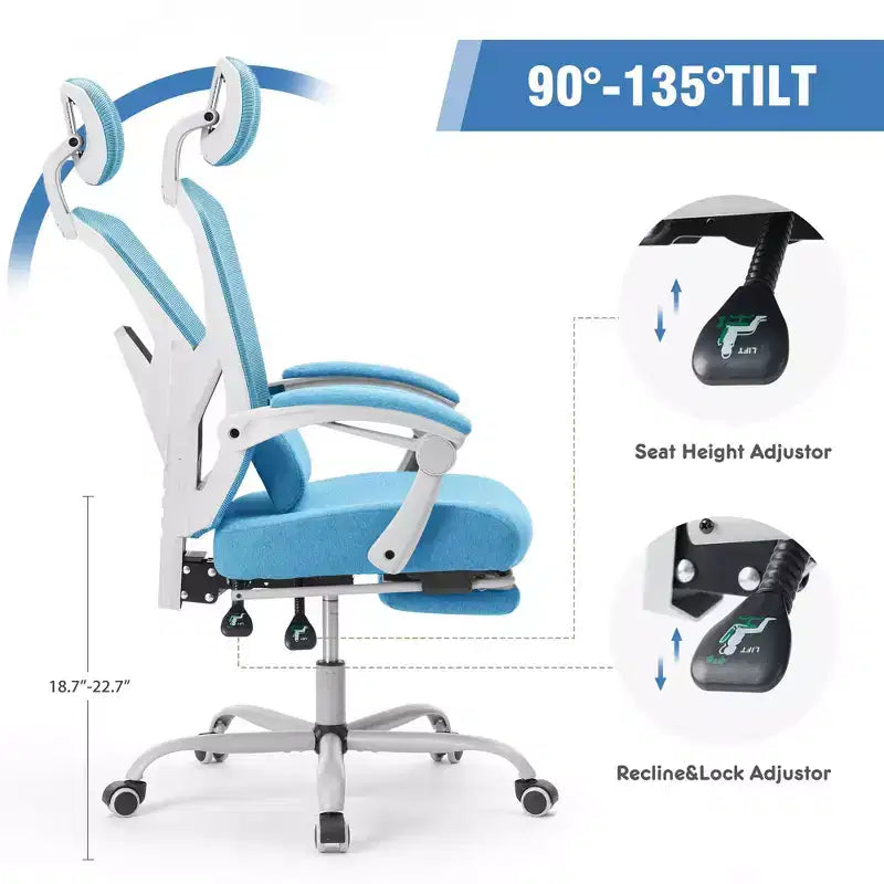 Chaise de jeu ergonomique en maille