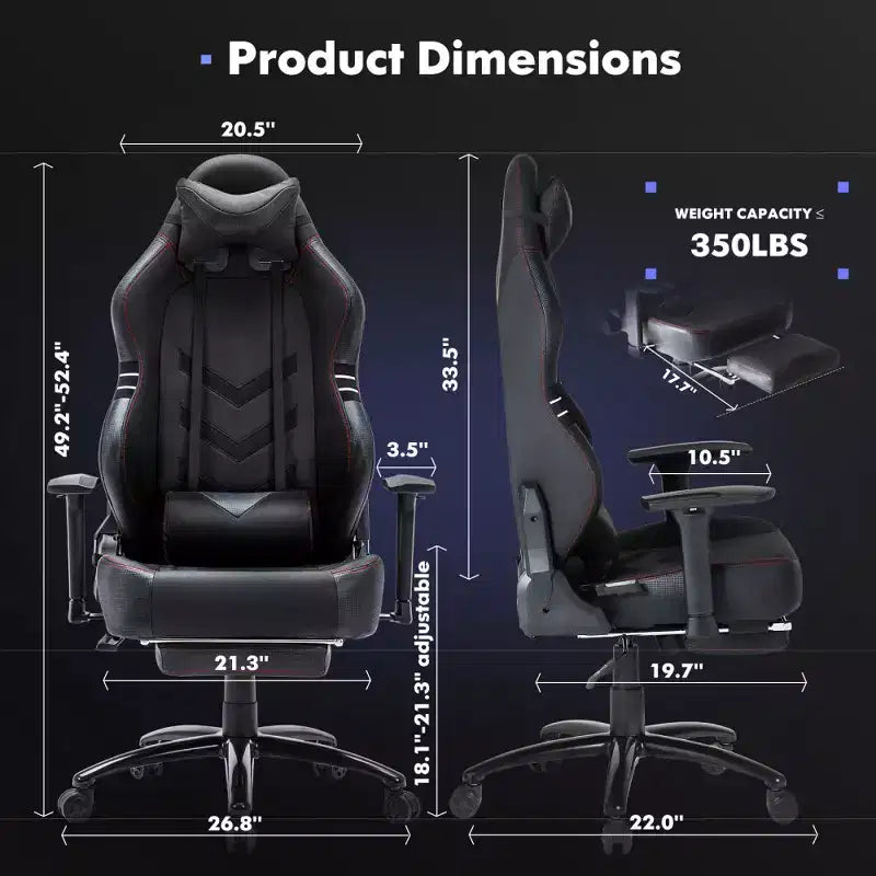 Chaise de jeu en cuir résistante à la transpiration